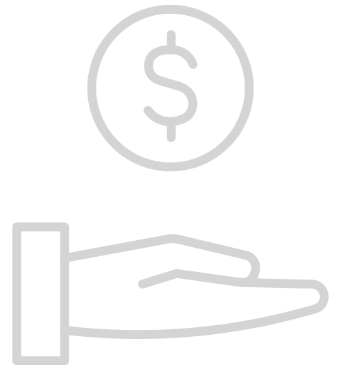 Icon of Hand Holding Money for Finance Link